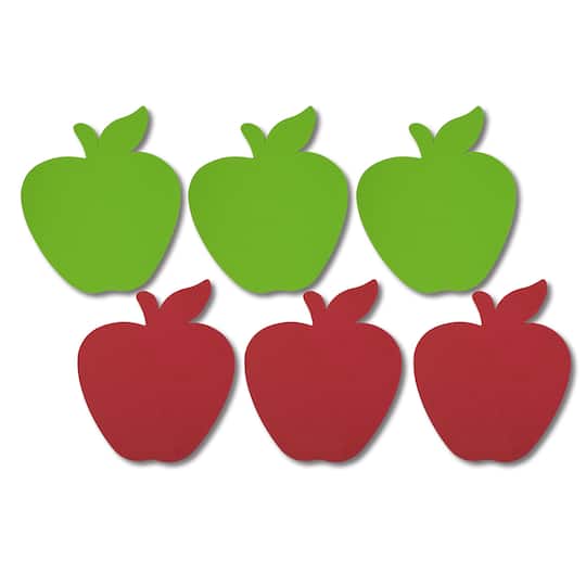 12 Packs: 35 ct. (420 total) 6.5&#x22; Red &#x26; Green Apple Foam Shapes by Creatology&#x2122;